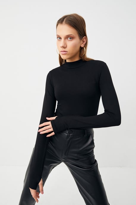 Women's 2-Pack Cut-Out Half Turtleneck Bodysuits - Image 6