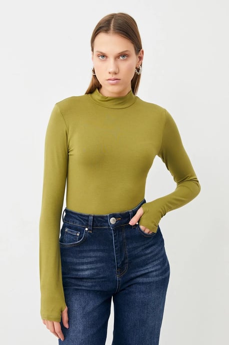 Bipantolon 3-pack damesbodysuits met slim fit en halve col - Image 2