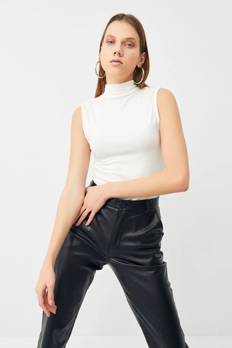 Dames 2-pack mouwloze body's met halve col - Image 6