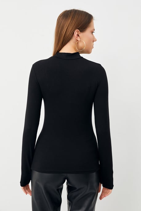 Women's 2-Pack Cut-Out Half Turtleneck Bodysuits - Image 3