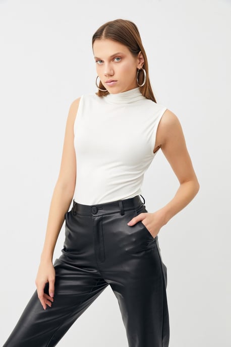 Bipantolon Dames 2-pack mouwloze bodys met halve col - Image 2