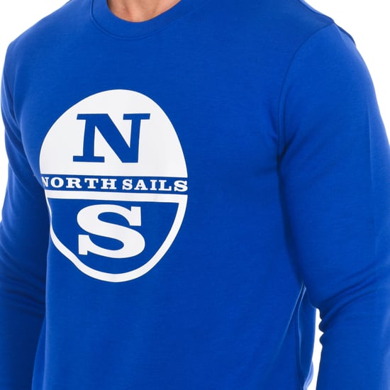 Långärmad sweatshirt med rund halsringning 9024130 herr - Image 2