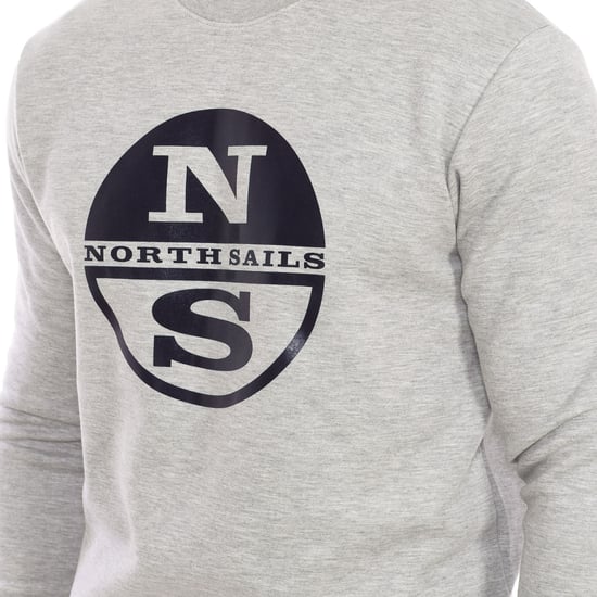 Långärmad sweatshirt med rund halsringning 9024130 herr - Image 2