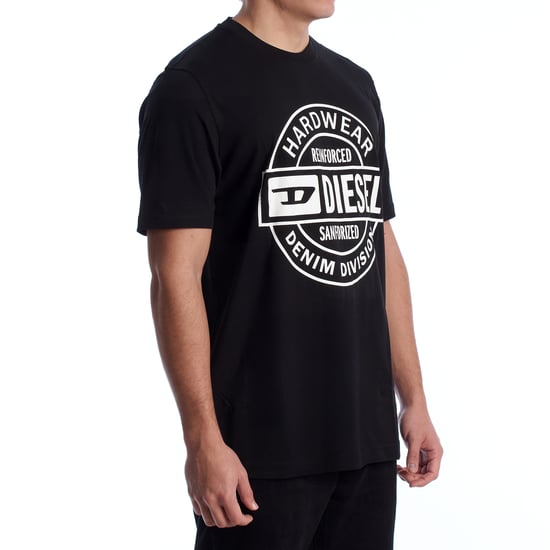 Diesel Circle Hardware Logo Svart Caviar T-shirt - Image 3