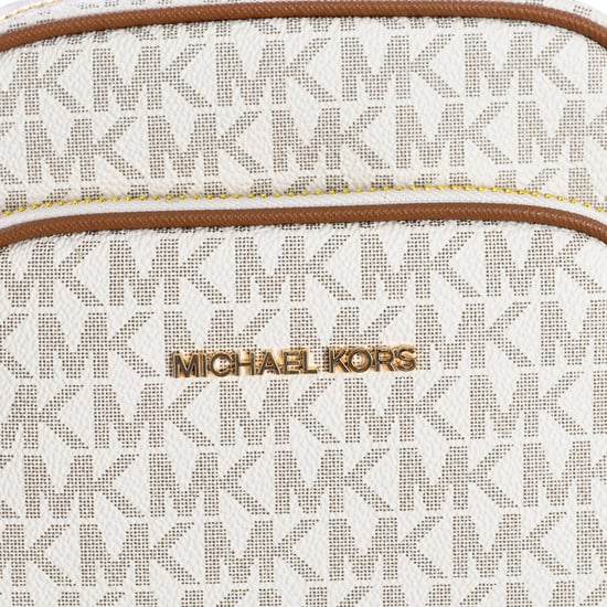 Michael Kors Jet Set Travel Signature Medium Logo Chain Crossbody Flygväskan - Image 5