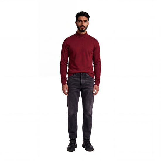 Men's long sleeve t-shirt with a medium high neck 1625-H - Image 4