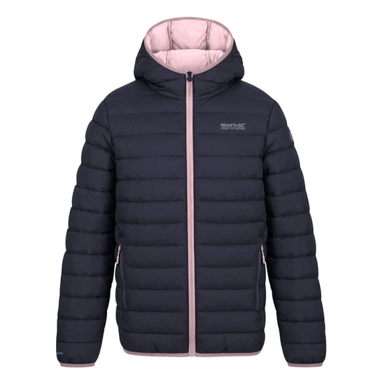 Regatta Childrens/Kids Marizion Hooded Padded Jacket (Navy/Powder Lilac) - Image 2
