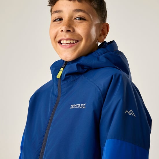 Regatta Waterdichte jas met voering van Hillain voor kinderen (Aviatorblauw/Olympisch blauw) - Image 4