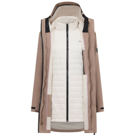 Regatta Womens/Ladies Denbury 3 in 1 Jacket (Mocha/Light Vanilla) - Image 4