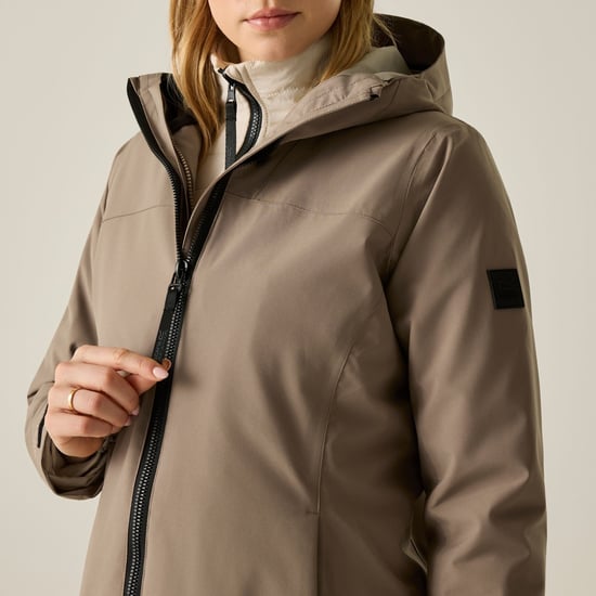 Regatta Womens/Ladies Denbury 3 in 1 Jacket (Mocha/Light Vanilla) - Image 6