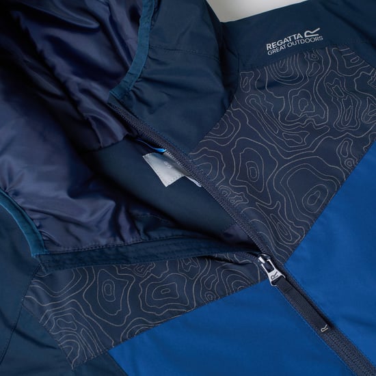Regatta Childrens/Kids Illuma Waterproof Reflective Insulated Jacket (Navy/Aviator Blue) - Image 5