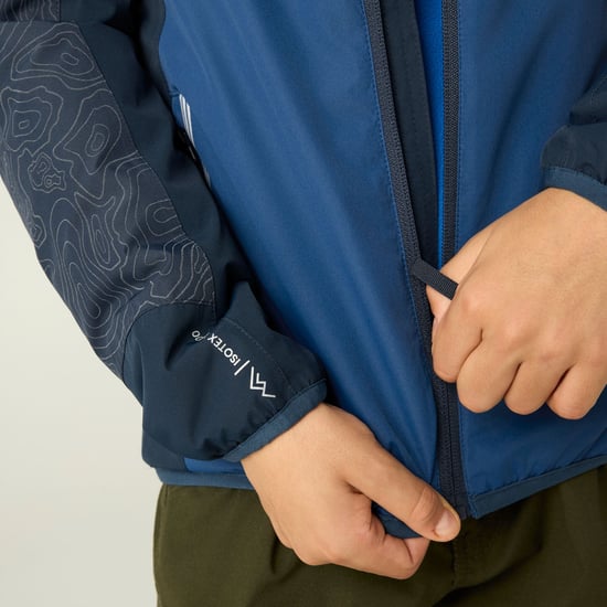 Regatta Childrens/Kids Illuma Waterproof Reflective Insulated Jacket (Navy/Aviator Blue) - Image 6