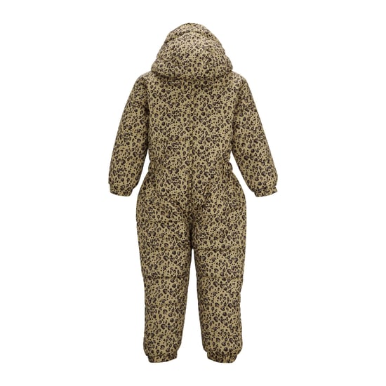 Regatta Childrens/Kids Penrose Heart Leopard Print Quilted Puddle Suit (Beige/Dark Brown/Violet) - Image 3
