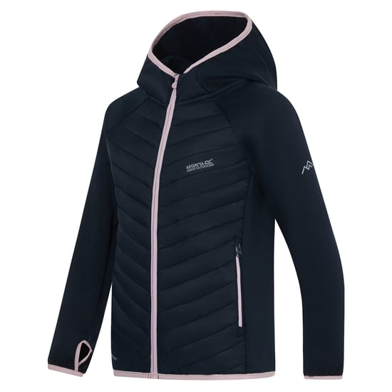 Regatta Childrens/Kids Andreson Hybrid Padded Jacket (Navy/Powder Lilac) - Image 3