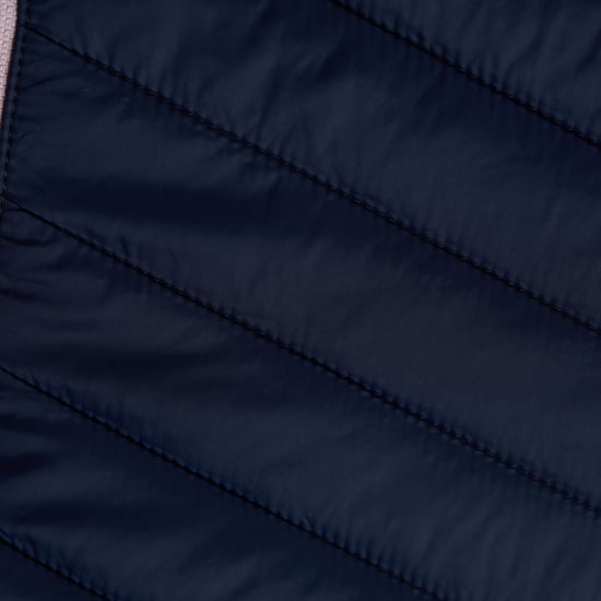 Regatta Childrens/Kids Andreson Hybrid Padded Jacket (Navy/Powder Lilac) - Image 4