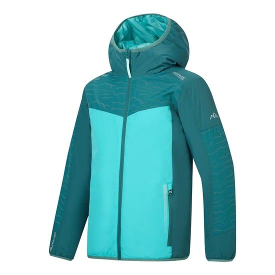 Regatta Childrens/Kids Illuma Reflective Waterproof Insulated Jacket (Mediterranea/Turquoise) - Image 4