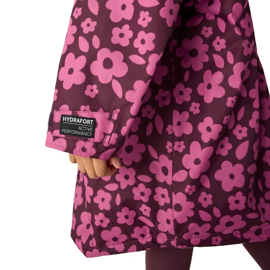 Regatta Childrens/Kids Floral Waterproof Changing Robe (Violet Fig) - Image 3