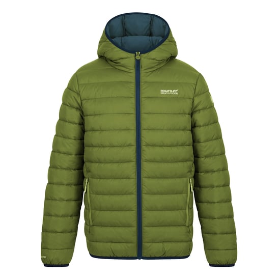 Regatta Childrens/Kids Marizion Hooded Padded Jacket (Golden Cypress/Aviator Blue) - Image 2