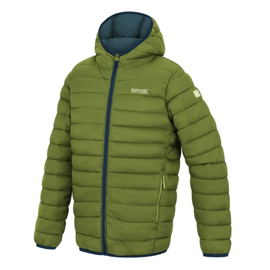 Regatta Childrens/Kids Marizion Hooded Padded Jacket (Golden Cypress/Aviator Blue) - Image 4