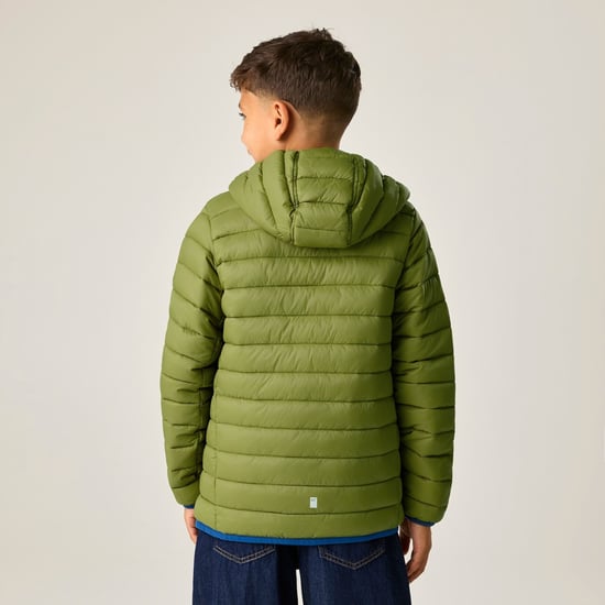 Regatta Childrens/Kids Marizion Hooded Padded Jacket (Golden Cypress/Aviator Blue) - Image 6