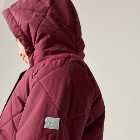 Regatta Childrens/Kids Elryse Quilted Padded Jacket (Fig/Violet) - Image 3