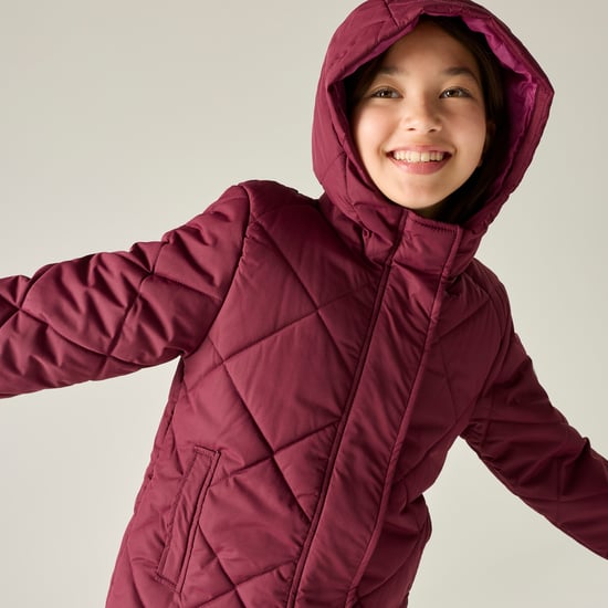 Regatta Childrens/Kids Elryse Quilted Padded Jacket (Fig/Violet) - Image 4