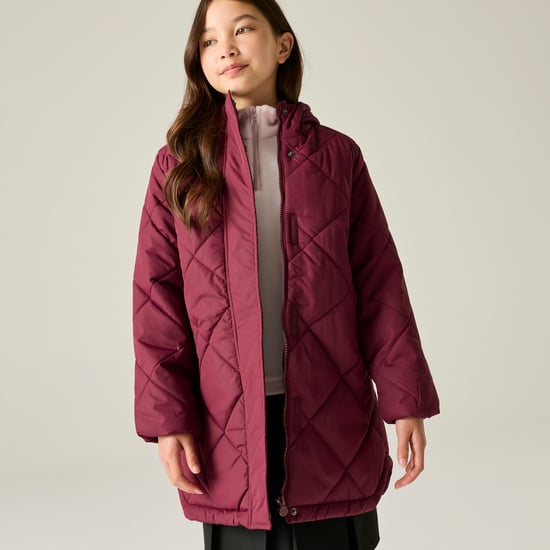 Regatta Childrens/Kids Elryse Quilted Padded Jacket (Fig/Violet) - Image 5