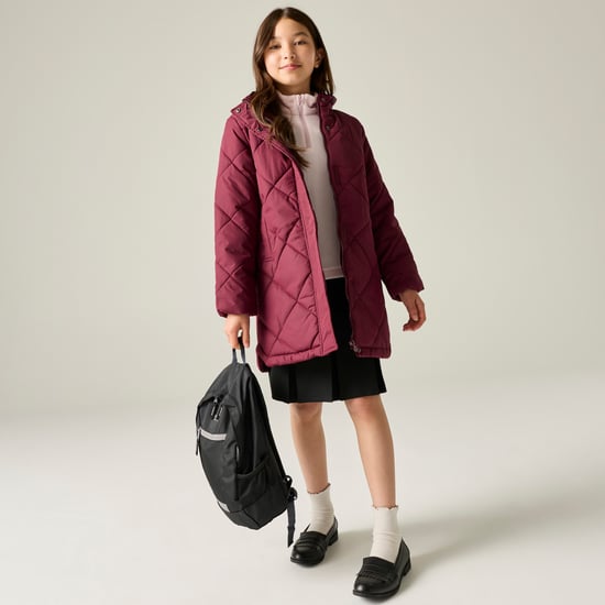 Regatta Childrens/Kids Elryse Quilted Padded Jacket (Fig/Violet) - Image 6