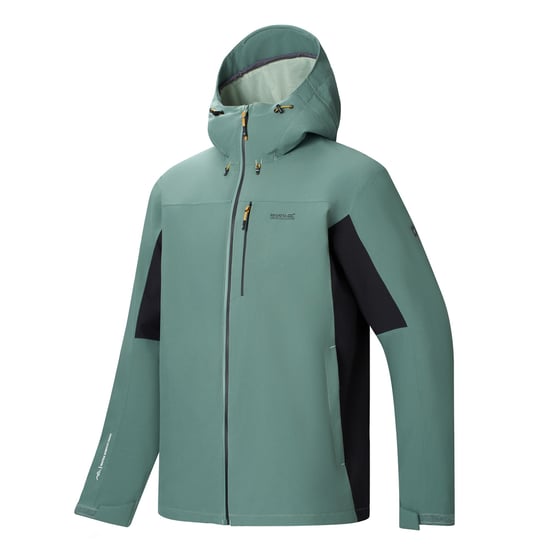 Regatta Mens Birchdale II Waterproof Jacket (Dark Forest Green/Black) - Image 3