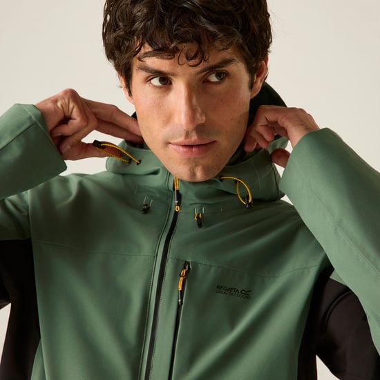 Regatta Mens Birchdale II Waterproof Jacket (Dark Forest Green/Black) - Image 5