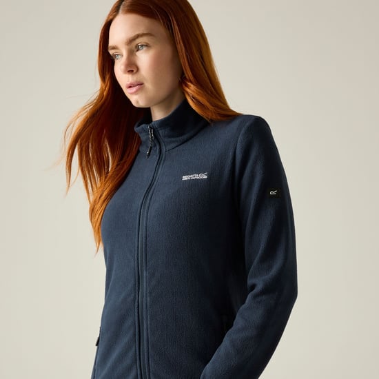 Regatta Womens/Ladies Harrow Fleece Jacket (Navy Solid) - Image 6
