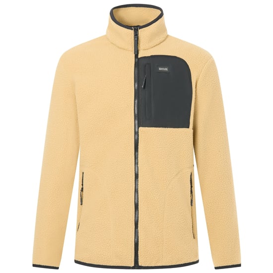 Regatta Mens Frankie Borg Fleece Jacket (Desert Beige/Black) - Image 2