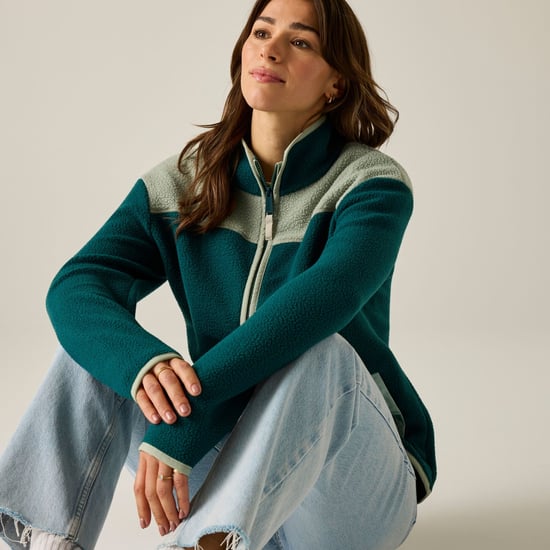 Regatta Womens/Ladies Frankie Borg Full Zip Fleece Jacket (Deep Pine/Glacier) - Image 1
