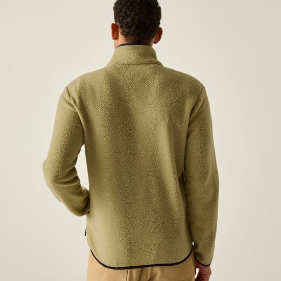Regatta Mens Frankie Borg Fleece Jacket (Desert Beige/Black) - Image 3