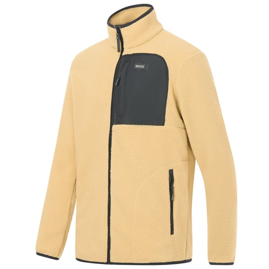 Regatta Mens Frankie Borg Fleece Jacket (Desert Beige/Black) - Image 4