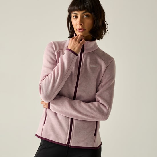 Regatta Womens/Ladies Newhill Full Zip Fleece Jacket (Pink Haze/Fig) - Image 5