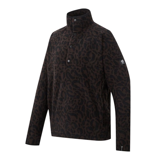 Dare 2B Fleecetröja för kvinnor/damer med leopardmönster (Varm chokladsås) - Image 3