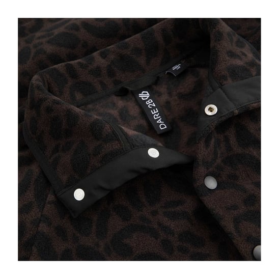 Dare 2B Fleecetröja för kvinnor/damer med leopardmönster (Varm chokladsås) - Image 4