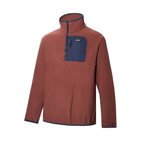 Regatta Mens Frankie Half Zip Fleece Top (Dark Cherry/Navy) - Image 3