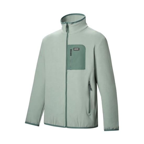 Regatta Heren Frankie Full Zip Fleecejack (Gletsjergroen/Donker bosgroen) - Image 4