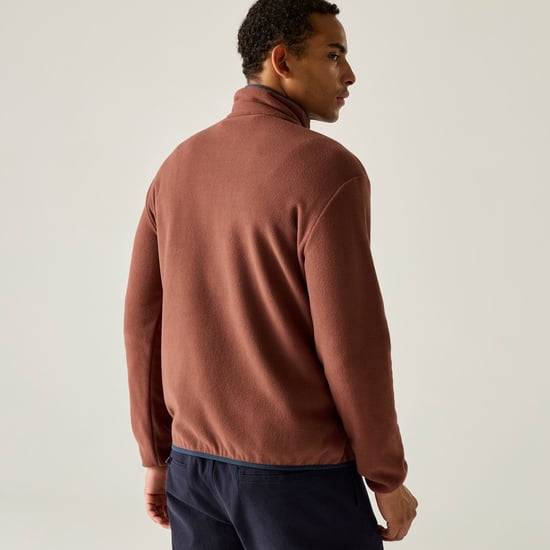 Regatta Mens Frankie Half Zip Fleece Top (Dark Cherry/Navy) - Image 5