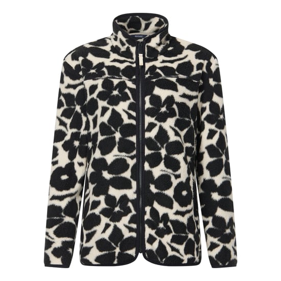 Regatta Womens/Ladies Frankie Floral Borg Full Zip Fleece Jacket (Monochrome/Shadow) - Image 1