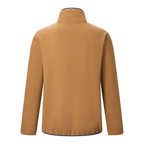 Regatta Mens Frankie Half Zip Fleece Top (Rich Tan/Navy) - Image 3