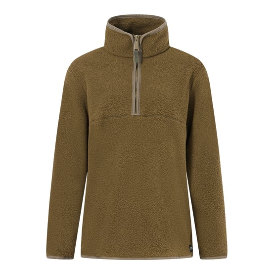 Regatta Womens/Ladies Frankie Borg Half Zip Fleece (Bark Green) - Image 2