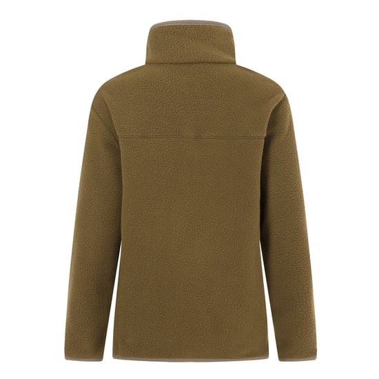 Regatta Womens/Ladies Frankie Borg Half Zip Fleece (Bark Green) - Image 3