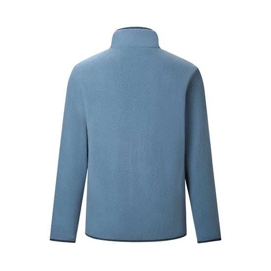 Regatta Mens Frankie Colour Block Borg Fleece Jacket (Grey Mirage/Navy) - Image 3