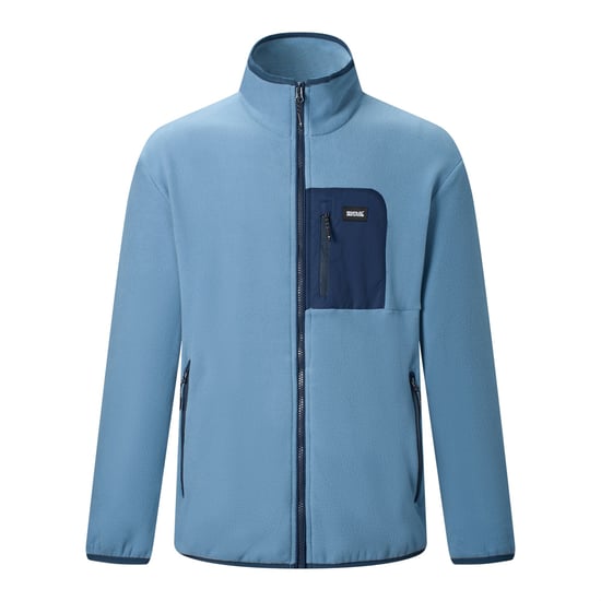 Regatta Heren Frankie Full Zip Fleecejack (Grijs Mirage/Marineblauw) - Image 2