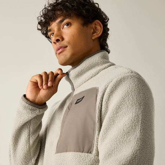 Regatta Mens Frankie Borg Fleece Jacket (Abbeystone/Smokey Olive) - Image 6