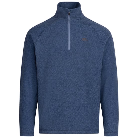 Trespass Mens Keynote Anti Pilling 1/4 Zip Fleece Top (Coastal Blue/Navy) - Image 2