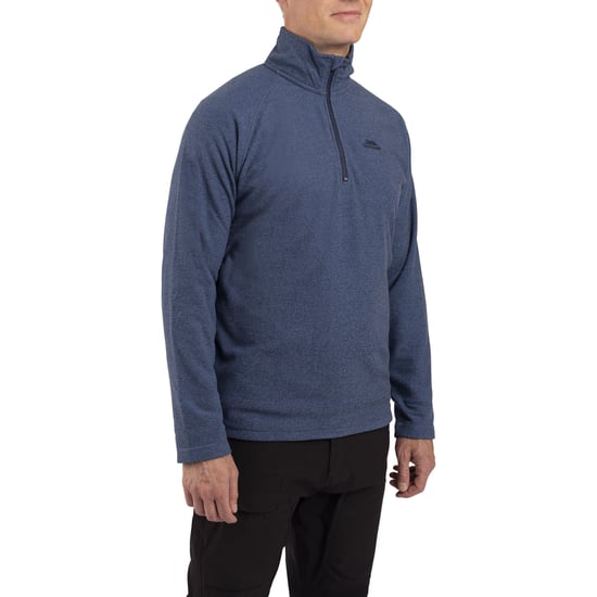 Trespass Mens Keynote Anti Pilling 1/4 Zip Fleece Top (Coastal Blue/Navy) - Image 5
